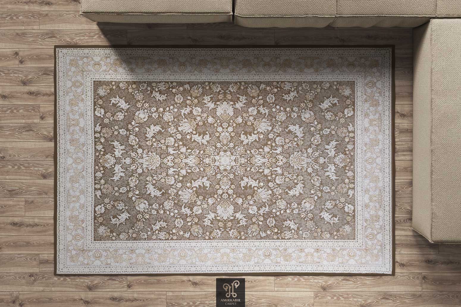 1200 Reeds Carpet - Persian Carpet - Gold smith Carpet - delkesh Beige (1)