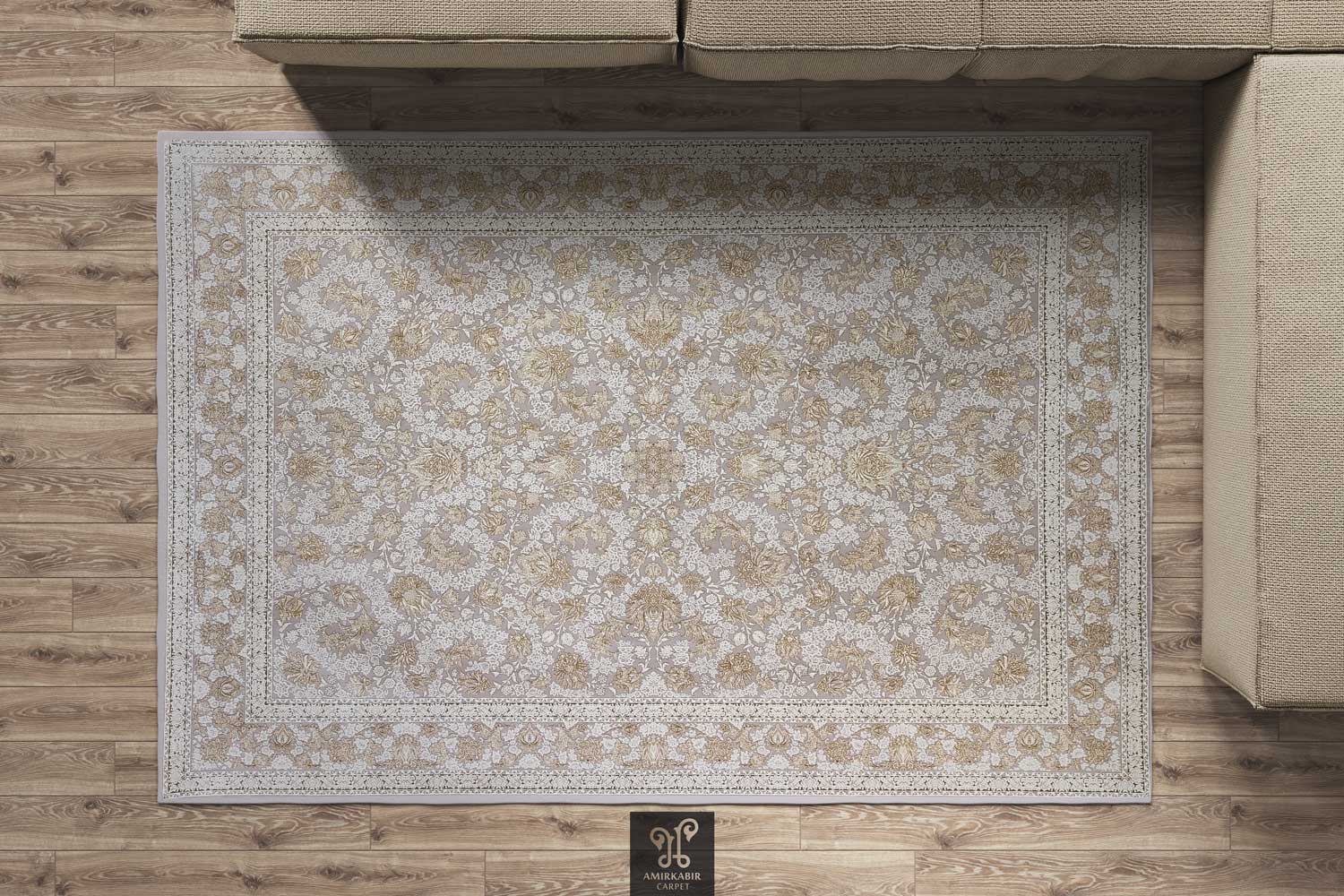 1200 Reeds Carpet - Persian Carpet - Gold smith Carpet - delkesh Silver