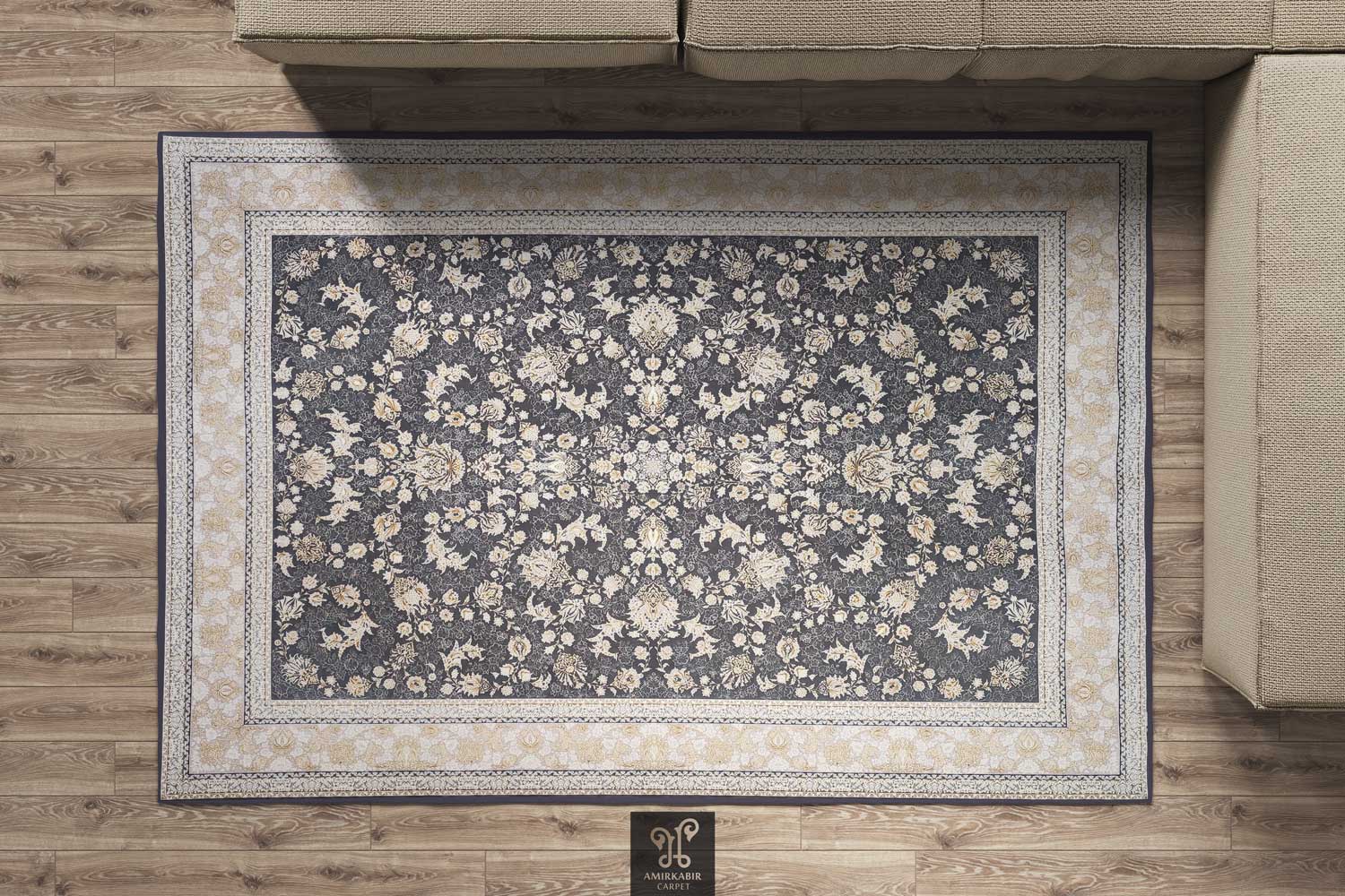1200 Reeds Carpet - Persian Carpet - Gold smith Carpet - delkesh Smokey