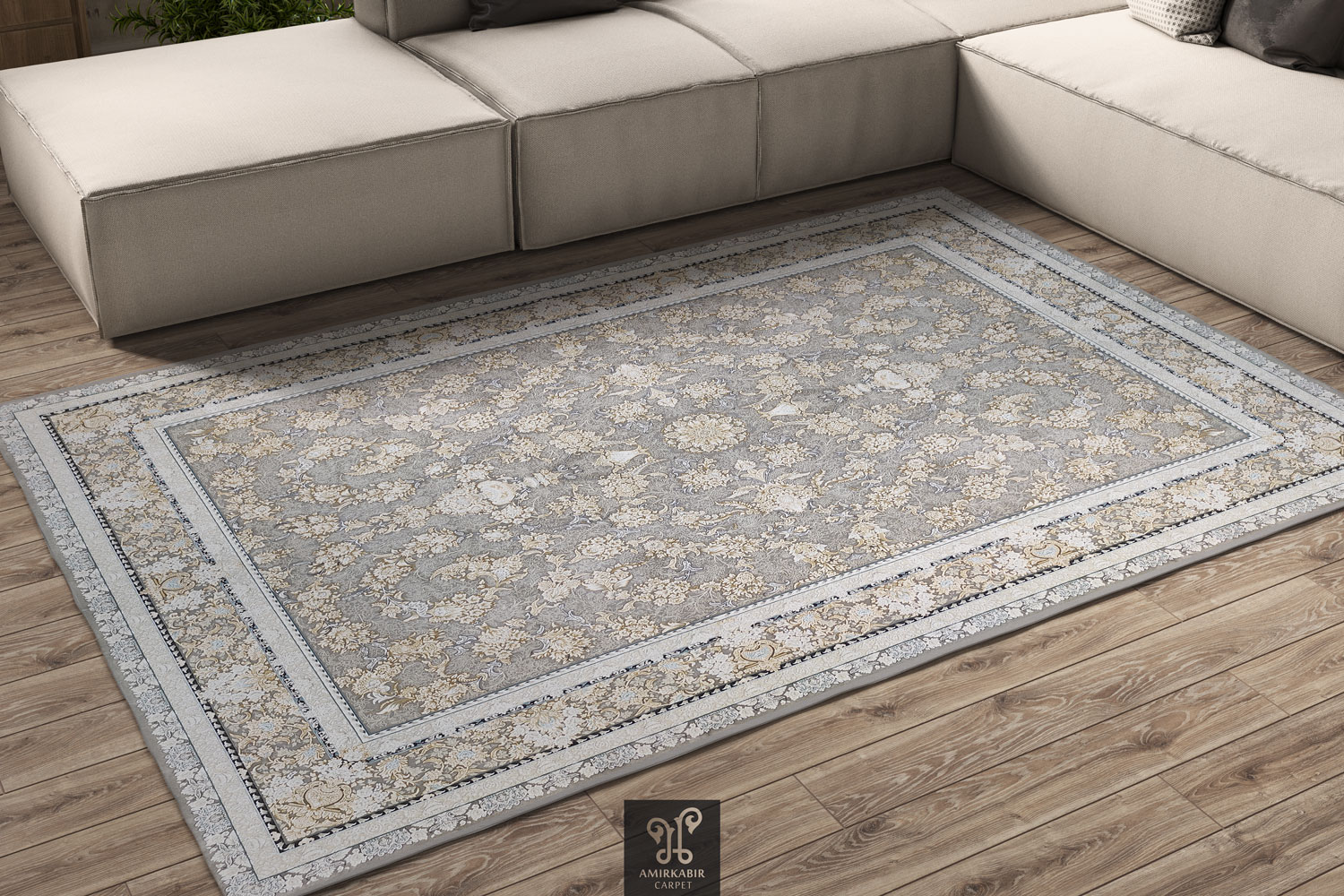 1200 reeds carpet Highbulk - Goldsmith yarn - Silver carpet- Khatoon Silver carpet