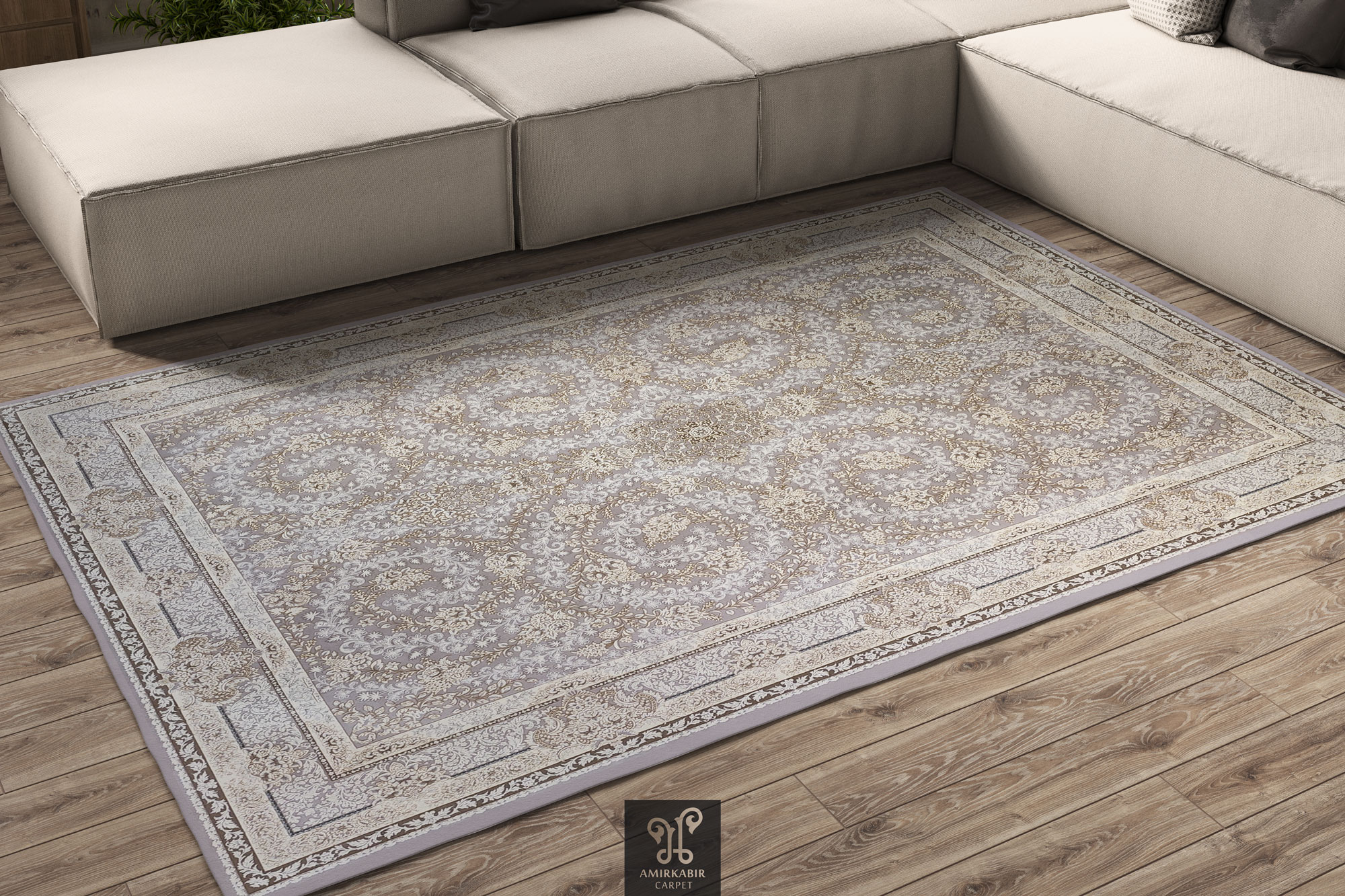 1200 reeds carpet Highbulk - Goldsmith yarn - Silver carpet- sogol silver carpet