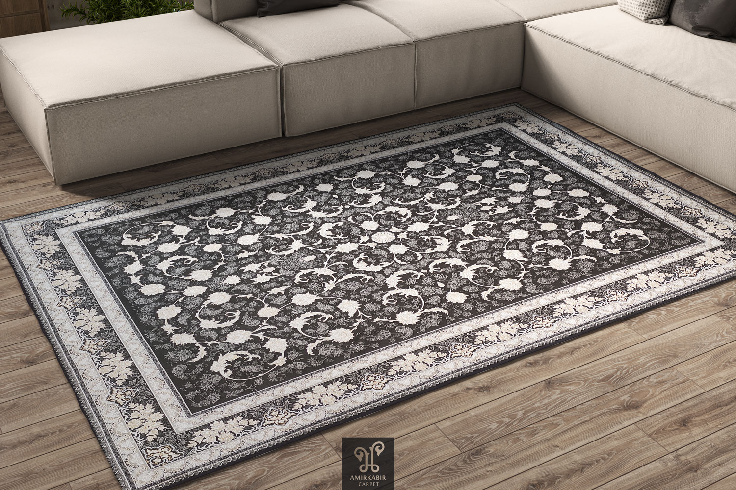 1200 reeds carpet Highbulk - Goldsmith yarn - Smokey carpet- Malek Smokey carpet