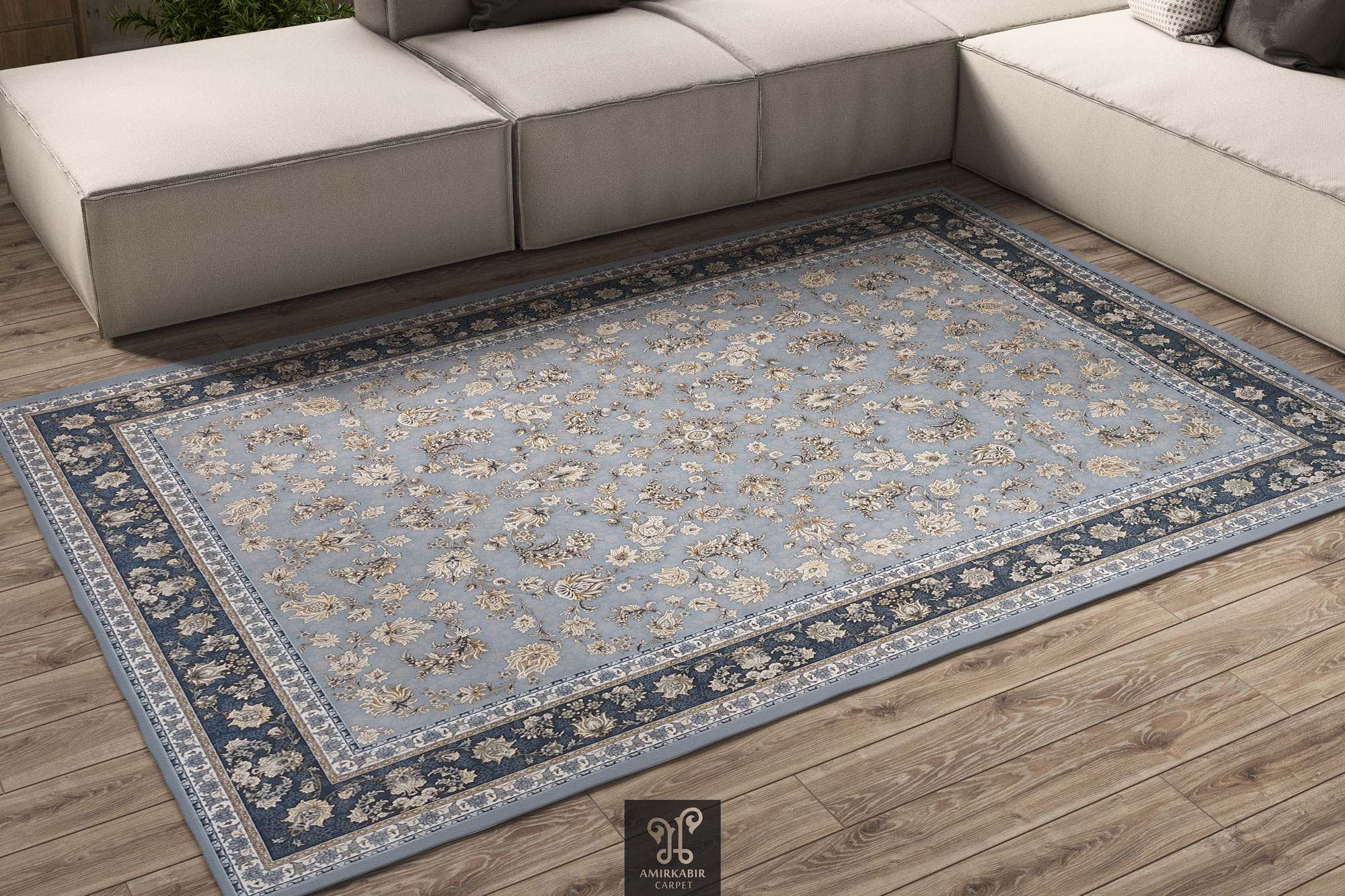700 reeds carpet 2550 Density -Farnosh Silver carpet