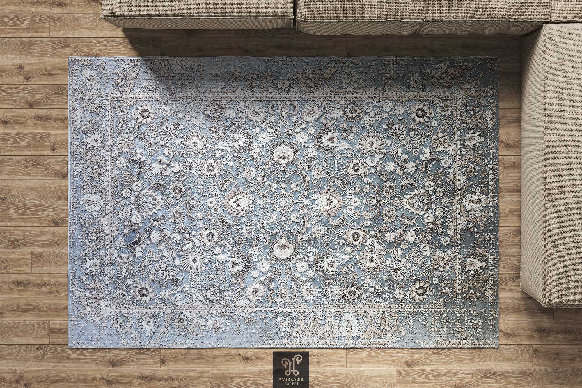 Vintage 400 reeds carpet -1400 Density RUG - Modern Carpet - Harmony Carpet 1175 Silver