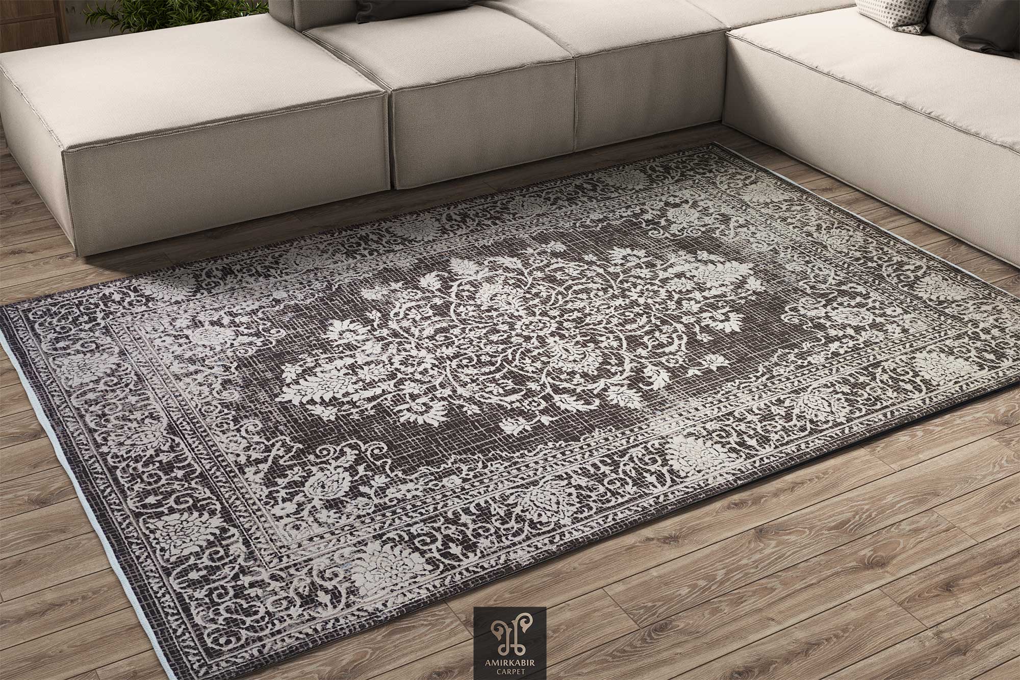 Vintage 400 reeds carpet -1400 Density RUG - Modern Carpet - Harmony Carpet 1188 Brown