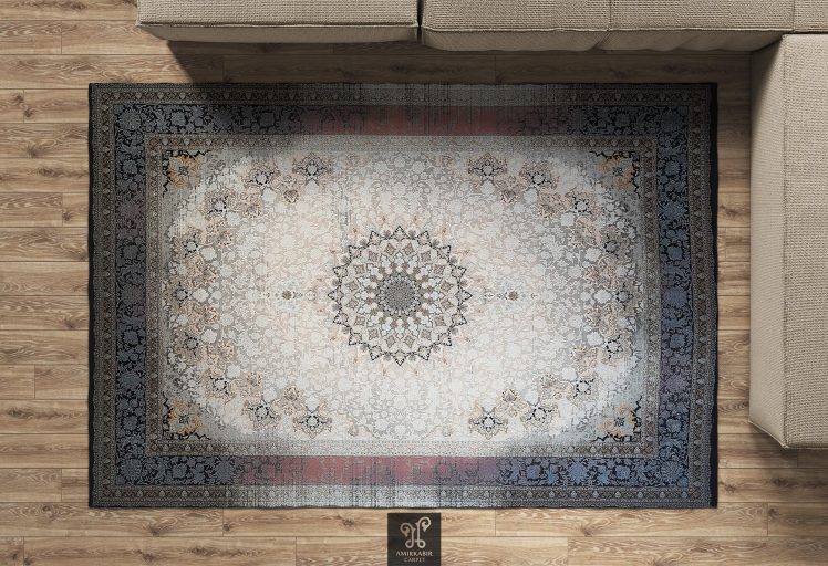 1200 reeds carpet Modern Carpet - Highbulked Carpet Style - Vintage 9842A Blue