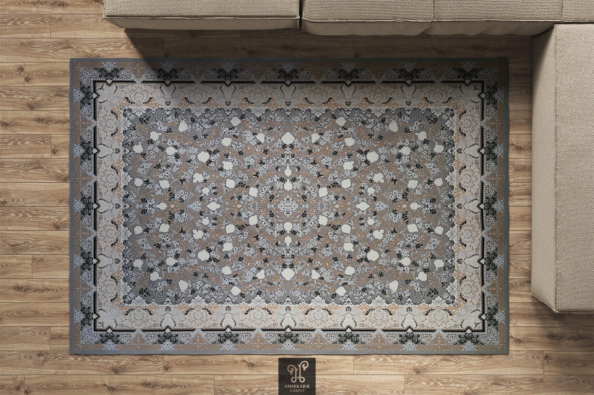 1200 reeds carpet Modern Carpet - Highbulked Carpet Style - Vintage Setare Silver