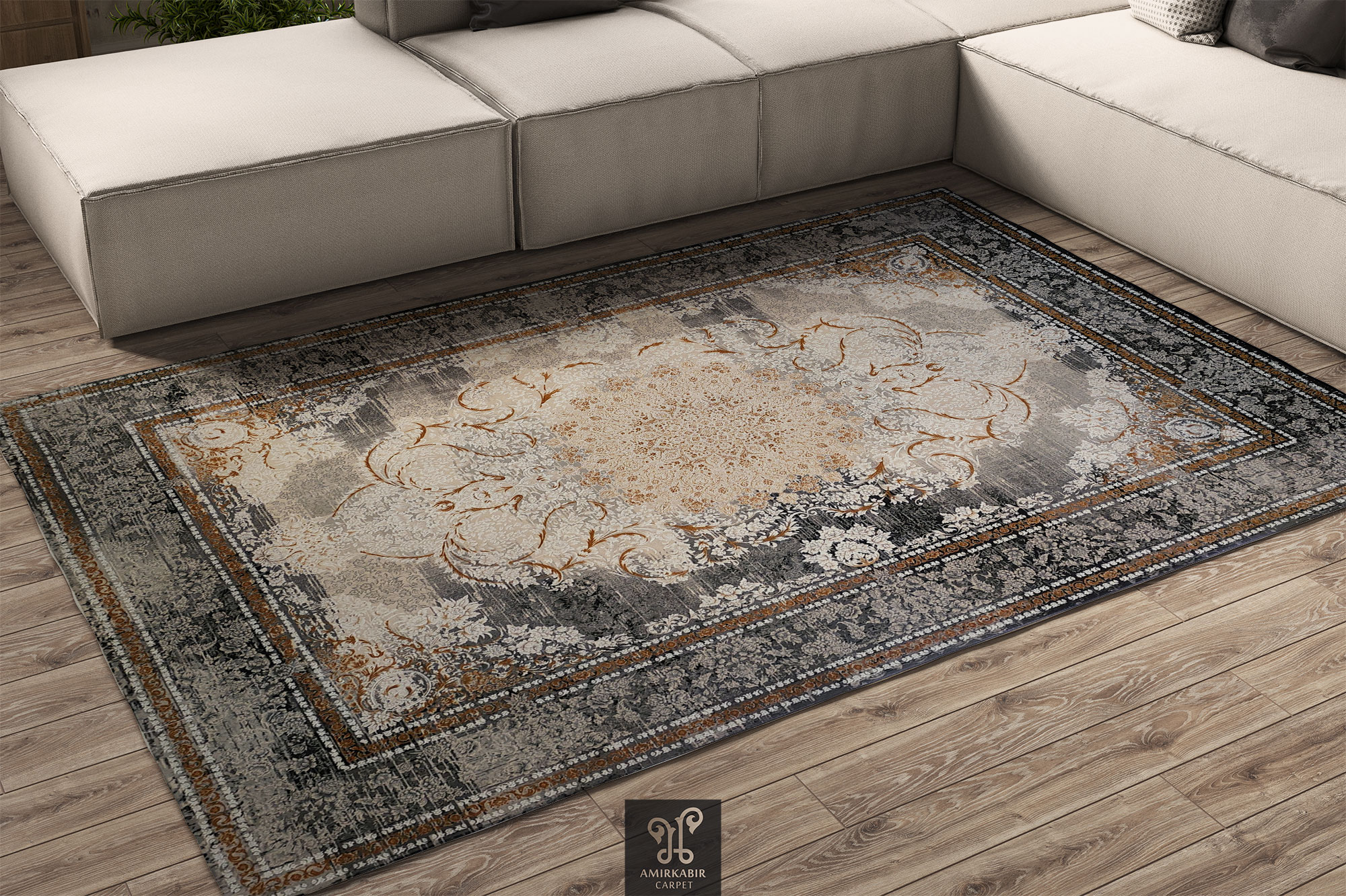 1200 reeds carpet Modern Carpet - Highbulked Carpet Style - Vintage Shams Gold