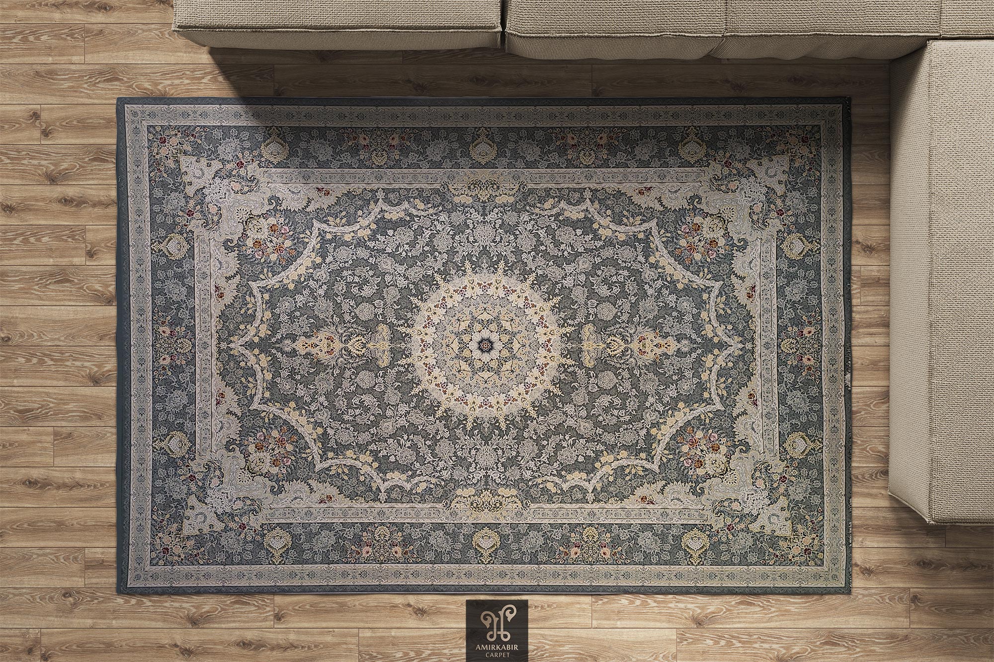1500 reeds carpet Classic Carpet - Highbulk Carpet - Qasr-e Talaey Silver
