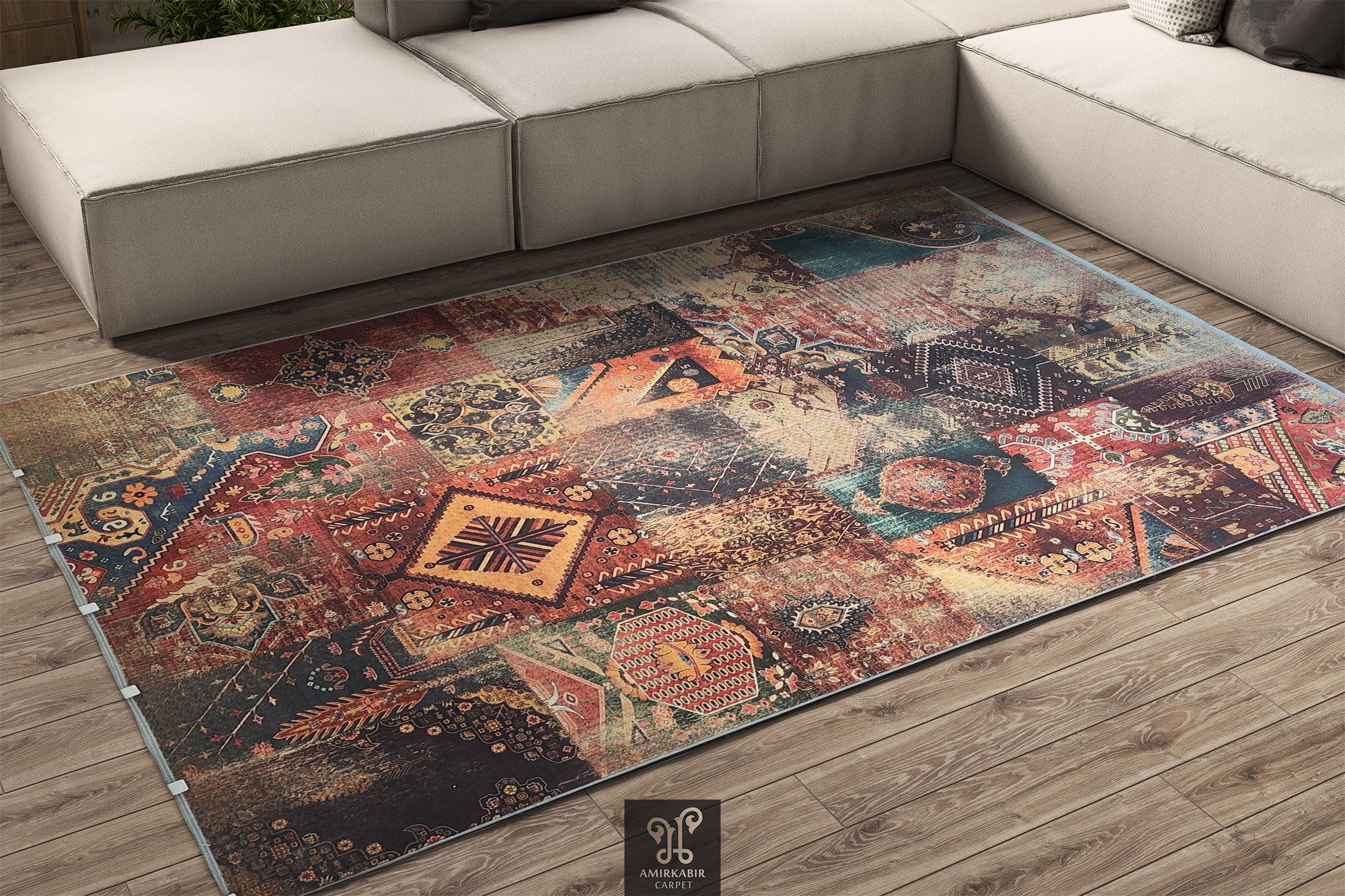 Carpet 1200 reeds - Amirkabircarpet - Colorful Carpet - 1200 reeds Colorful