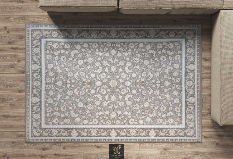 1200 reeds carpet Highbulk - Goldsmith yarn - Silver carpet- Karina Silver carpet